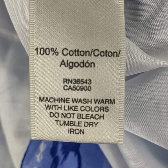 Van Heusen Women's 100% Cotton Blue, White Floral Back Zip, Pencil Skirt Size 8 - Picture 10 of 10